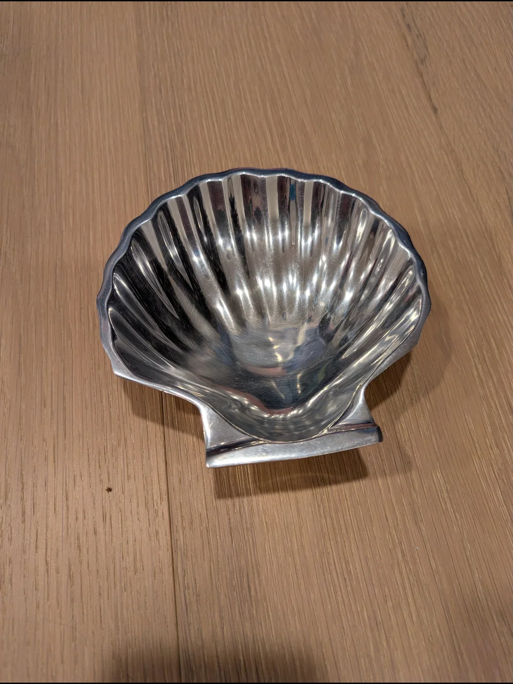 Shell-Shaped Decorative Trinket Dish - Silver